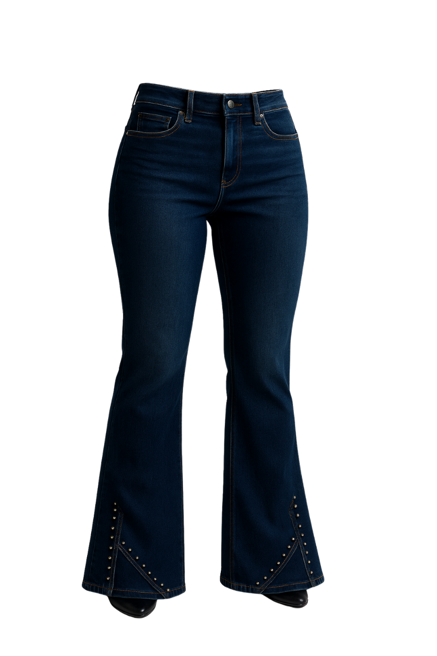 Dark Blue jeans with pearls