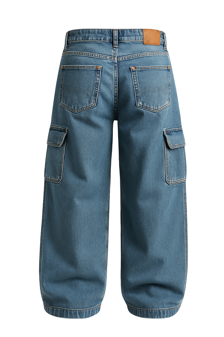 Blue cargo jeans
