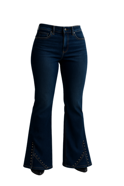 Dark Blue jeans with pearls