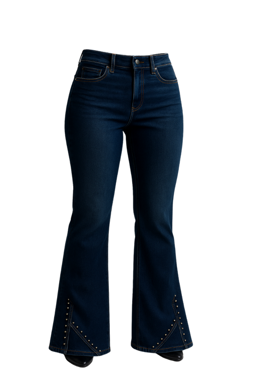 Dark Blue jeans with pearls