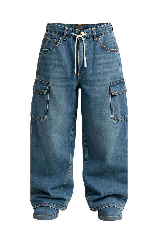 Blue cargo jeans