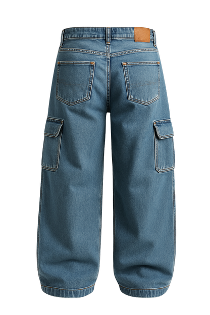 Blue cargo jeans